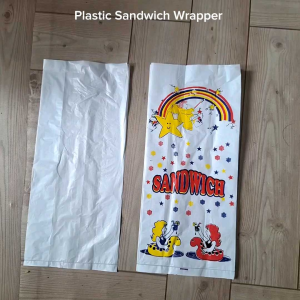 (100-1k pcs) Plastic Sandwich wrapper Plain or Printed