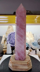Natural Madagascar Super High Grade Rose Quartz Crystal Point Ornament RQP02 #Rose Quartz #RoseQuartzcrystal #CrystalPoint