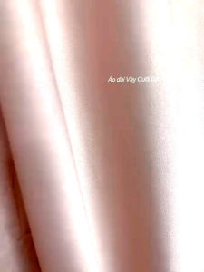 Vải tafta hồng nude chuyên may áo dài váy cưới phụ kiện