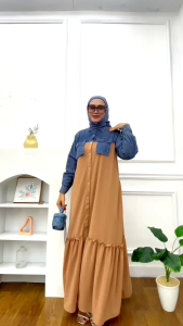 DRESS GAMIS MODE NAMIRA MIX CERUTY TERBARU BY YSJ