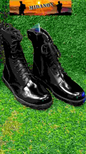 รองเท้าทหารCobra รุ่น 006GI รองเท้าคอมแบทหนังซิป รุ่นพื้นยางดิบ เสริมเหล็กชิดเท้าในตัว