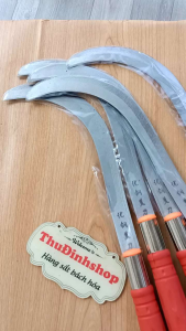 <1 cái\ngoặc cán đỏ> Liềm Cong cắt cành Liềm ngoặc cây ngoặc cỏ cắt buồng dừa tiện lợi