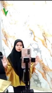 Verdant VT - 105 Auto Face Tracking Gimbal Headphone Stabilizer 360 With Lampu LED