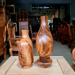 Bình hoa decor  bình cắm hoa  bình hoa gỗ gụ tự nhiên trang trí nhà cửa phòng khách