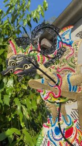 Wayang Kulit Gatutkaca / Gatotkaca Bahan Kulit Sapi Asli -+ 55 cm Standar Pedalangan Biasa