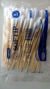 (จำนวน 1 แพ็ค บรรจุแพ็คละ 100 ก้าน ) Cotton Stick ไม้พันสำลี Size L ยาว 15 cm.