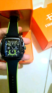 Evans Jayden 9553 Jam Tangan Pria Original Cronograp Tangal Aktif Strap Silikon