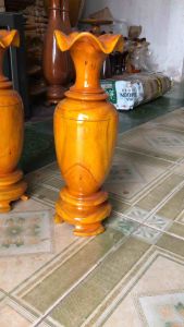 lục bình bình hoa gỗ xoan đào một đôi kt50*14cm