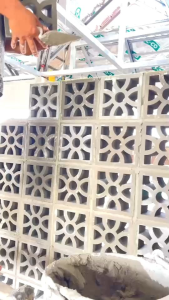 อิฐก่อโชว์ผิวเรียบสีเทาอิฐสีเทา