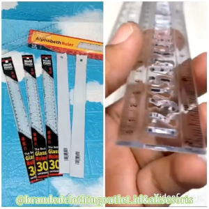 PENGGARIS BENING TRANSPARAN 30CM / PENGGARIS ZRM / PENGGARIS MIKA / PLASTIC TRANSPARENT RULER /