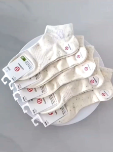 Vớ Nữ Cổ Ngắn Cotton Mềm Thoáng Khí – Pastel Nhẹ Nhàng – 1 Hộp 5 Đôi