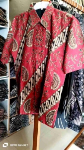Kemeja Pria Lengan Pendek Batik Modern Bahan Katun Lapis Furing