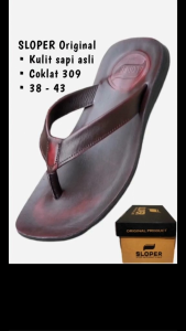 Sandal Jepit Sualow Pria Kulit Sendal Cowok Keren Terbaru SLOPER 309
