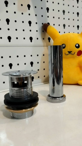 Bộ xả lavabo Trụ xả chậu rửa mặt kiểu nhấn với nút chặn mặt nhỏ cao cấp