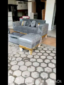 Sofa 3+1+1+ Meja Set Kaki Besi /trinityjayafurniture