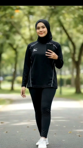 BAJU ATASAN OLAHRAGA LENGAN PANJANG WANITA | KAOS SENAM FITNESS JOGING SPORT INDOOR OUTDOOR DLL