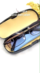 Kacamata Double Fokus Anti UV Kacamata Baca 2in1 Pria dan Wanita