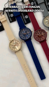 TERLARIS / TERBARU JAM TANGAN WANITA ORIGINAL / JAM TANGAN WANITA TAHAN AIR / JAM TANGAN KASUAL WANITA DIVERLAND DDL04 TALI RUBBER / TANGGAL AKTIF