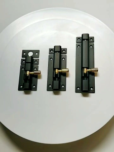 (12 Biji) Grosir Slot Grendel Alumunium 2\" 3\" 4\" Jendela dan Pintu Rumah Hitam Dop Gembok Minimalis Awet dan Anti Karat