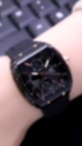 Jam Tangan Fossll Model Desain OVAL Fitur Tanggal  Tali Karet Rubber Import