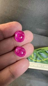 ทับทิม LAB MADE ทับทิมพม่าเทียม10 cts พลอย รูปหยดน้ำ PINK RUBY PEAR SHAPE 10X12 ม (1 เม็ด) PINK BURMA RUBY COLOR