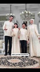 Baju Couple Keluarga Lebaran 2025 Set Couple Gamis Kemeja Lengan Panjang Ayah Ibu Anak Sarimbit Couple Kondangan Keluarga Seragam Family Set Baju Muslim Panjang Kemeja Koko Panjang Gamis Couple Suami Istri Anak Terbaru