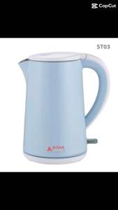 Ấm siêu tốc 18L thân ấm 2 lớp inox 304 siẻu bền Asia