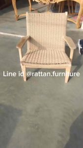 เก้าอี้บีช เชือกถัก ไม้สัก นั่งกว้าง 62 ซม
