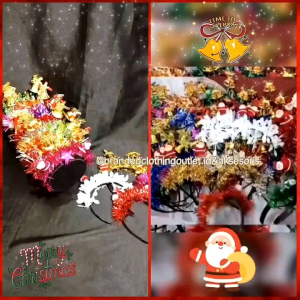 BANDO NATAL GLITER ELASTIS IMPORT / BANDO SANTA CLAUS SLINGER TERBARU / BANDO LONCENG PER TIUNG / BANDO SISIR NATAL / CHRISTMAS HEADBAND NEW STYLE / BDN9780-8510