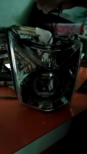 revektor lampu depan Biled motor beat fi WARNA bening 1set revektor + lampu projie biled