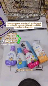 Ready Stok Printed Plastik Ziplock Beg Toiletries/Barang mandi Baby dan Ibu Bersalin Hospital