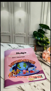 Buku tulis custom nama anak nama sekolah Paket isi 5 buku