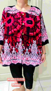 Baju Batik Butang Mum Plus Size