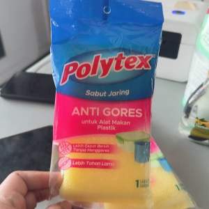 1 PAKET ISI 3 PCS || Polytex sabut jaring anti gores utk alat makan plastik