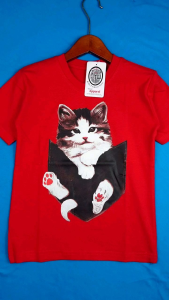 KFS 40 Atasan Anak Laki-Laki & Perempuan: Kaos Gambar Kucing Lucu 1-10 Tahun