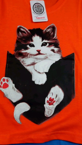 KFS 39 Baju t-shirt Kaos Anak Gambar Kucing 1 Sampai 10 Tahun