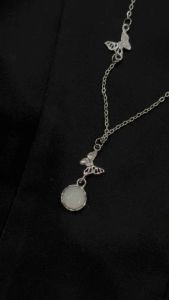 สร้อยเงินจี้ผีเสื้อมุกขาว 🦋- The pearl of butterfly necklace 01