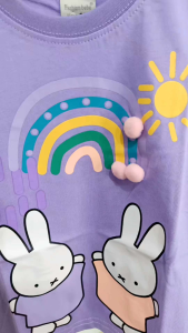 KAOS ANAK UNICORN RUFFLE LIGHT BLUE