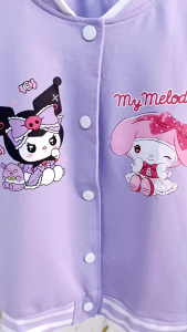 JAKET ANAK PEREMPUAN KUROMI MELODY UNGU