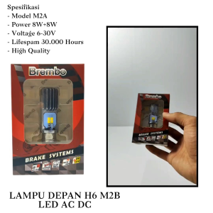 Lampu Depan Led Motor Brembo M2B (putih) Untuk Matic dan Bebek AC & DC READY COD/BAYAR DITEMPAT