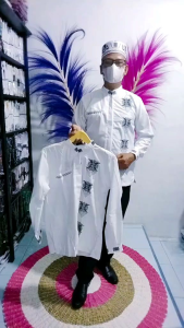 Baju Koko Bordir Motif Pintu Aceh