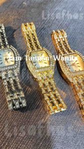 JTRILLION ID Jam Tangan Wanita JW-51 Berlian Mewah /Jam Tangan Stainless Steel Anti Karat -Jam Kondangan Wanita