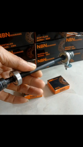 As sepeda belakang set Bearing NBN 6000zz +kones+mur+ring+anting as warna Hitam