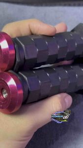 iconblue88 PAKET COMBO Handgrip Octagon + Jalu Spiral Heng warna FANTA PINK Bahan Aluminium CNC Universal Semua Jenis Motor PNP bisa COD