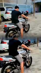 KNALPOT KAWASAKI NINJA R RR SSS PERUT HITAM SUARA GARING