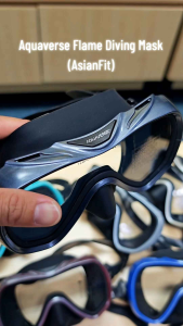 AQUAVERSE Flame Scuba Diving Mask FM01 Asian Fit Snorkeling Mask Swimming not Gull Luvos Mask