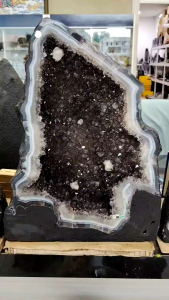 Natural Brazil Collection Grade Smoky Amethyst Crystal Cave