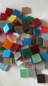100 pcs small square acrylic mosaic tile size 10 mm for crafts mix assorted colors