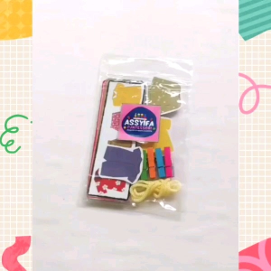 pretend play menjemur pakaian mainan Montessori latihan menjepit benda