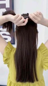 Trâm cài tóc mặt ngọc tua rua cong dấu hỏi trâm búi tóc thân kim loại cho nữ cổ trang